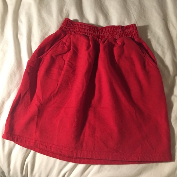 American Apparel Dresses & Skirts - American Apparel Red Sweatskirt